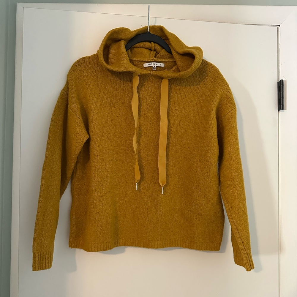 Angel Kiss Mustard Women's Cowl Neck Sweater